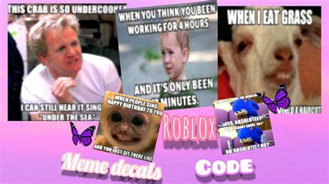 Roblox Meme Decals Ids Youtube