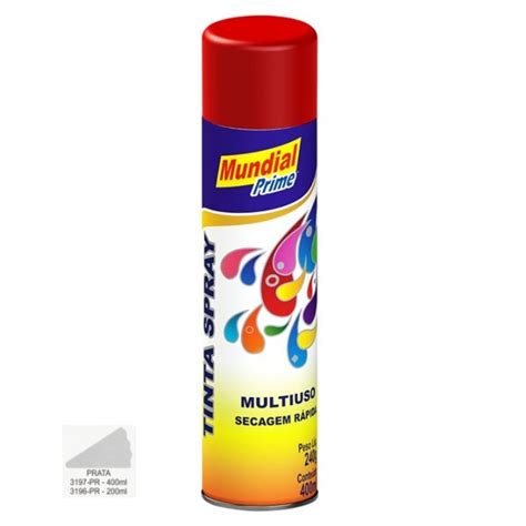 Tinta Spray Prata Metálico Multiuso De Secagem Rápida Multiuso Tinta Spray