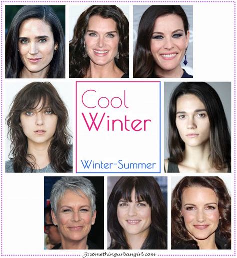 Cool Winter Winter Summer Seasonal Color Celebrities By