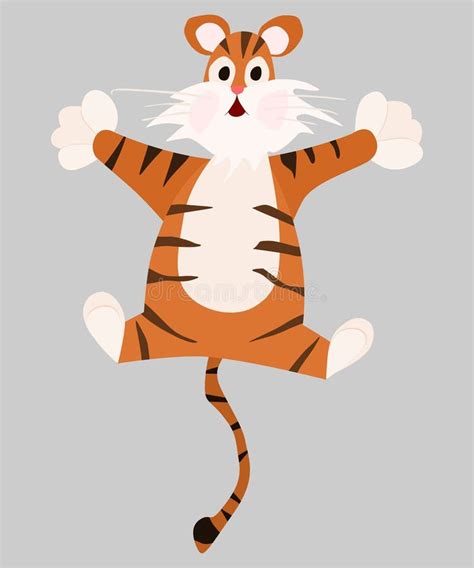 Tiger Jump Front View Stock Illustrations Tiger Jump Front View