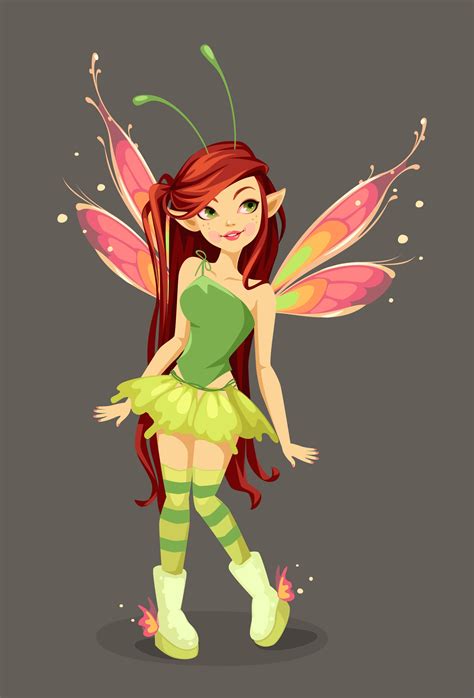 Butterfly Fairy Standing Download Free Vectors Clipart