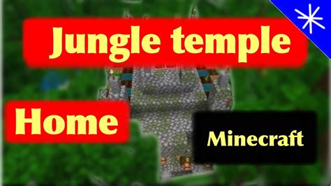 Jungle Temple Transformation House Minecraft Pe Quick And Easy Youtube
