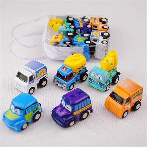 6pcs Kid Mini Cars Toys Children Inertia Pull Back Vehicle Toy Pull