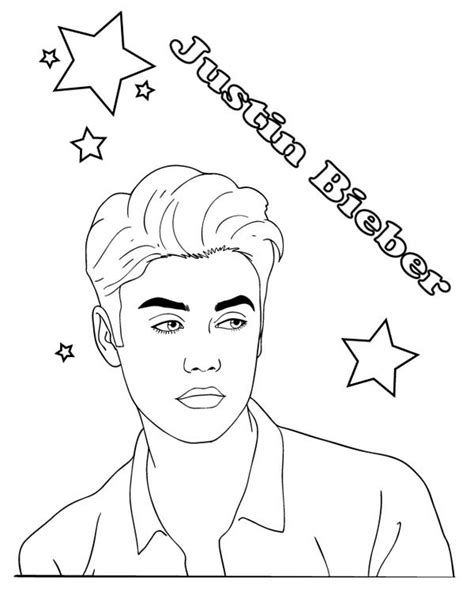 Pin on Justin Bieber Coloring Page