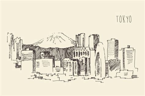 Tokyo City Skyline Japan ~ Illustrations On Creative Market