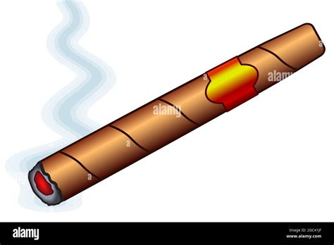 illustration of the smoking cigar stock vector image and art alamy