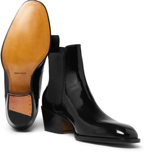 Tom Ford Webster Patent Leather Chelsea Boots In Black For Men Lyst