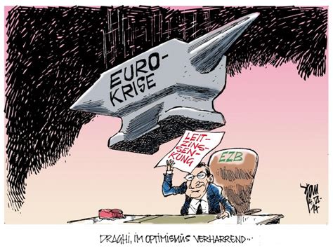 Aktuelle Karikaturen Euro Krise Erstmals Negative Zinsen