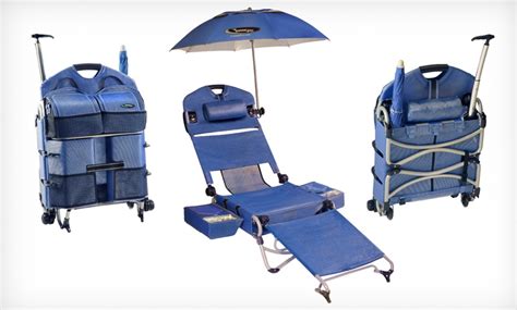 Loungepac Folding Beach Chair Groupon Goods