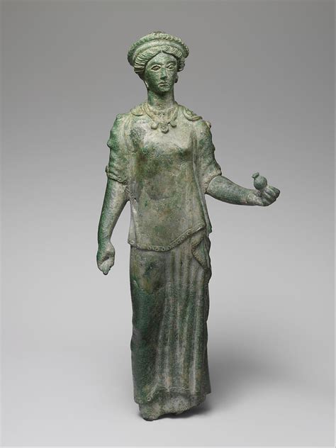 Bronze Statuette Of A Female Votary Etruscan Late Classical Or