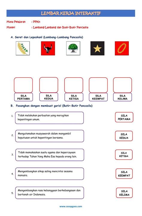 Lkpd 1 Lambang Pancasila Worksheet Worksheets For Grade 3 English