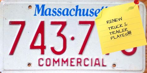 Commercial And Trailer Plate Renewal In Massachusetts