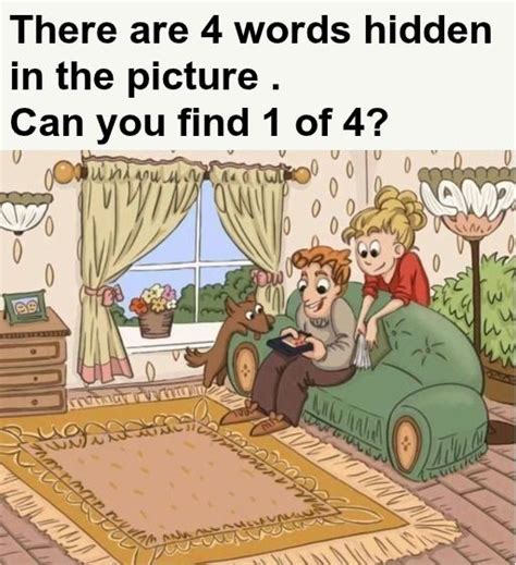 Can You Find 1 Of 4 Hidden Picture Puzzles Hidden Words In