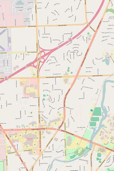 Detailed Editable Vector Map Of Fort Wayne Map Illustrators
