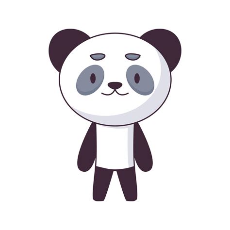Panda Cartoon Doodle Hand Drawn Concept Vector Kawaii Illustration