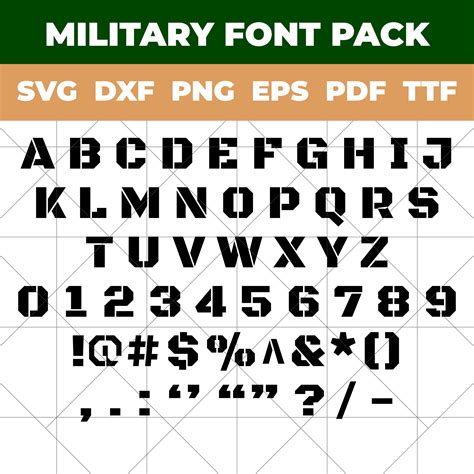 Military Stencil Military Svg Svg Stencil Stencil Font Svg Norway My