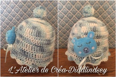 Un Joli Petit Bonnet Au Crocher Avec Nounours Pour Ma Petite Ni Ce L A