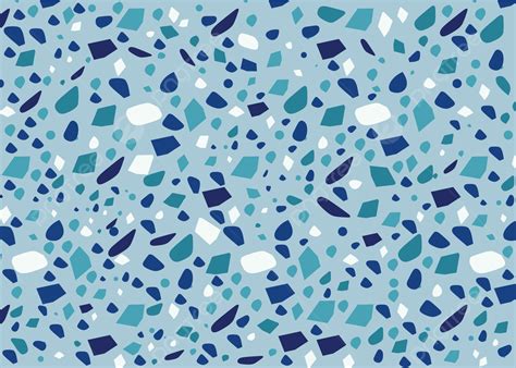 Blue Black Stones Colorful Terrazzo Seamless Pattern Background Stone