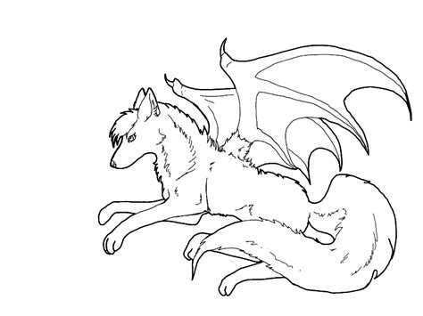 Wolves With Wings Drawing At Getdrawings Free Download
