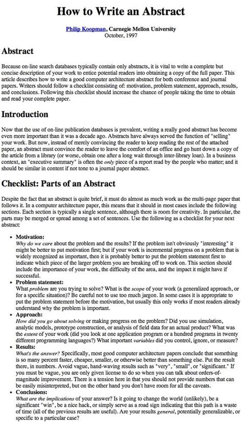 First and foremost, it gives readers a glimpse of your paper. How To Write An Abstract For A Research Paper Proposal Format