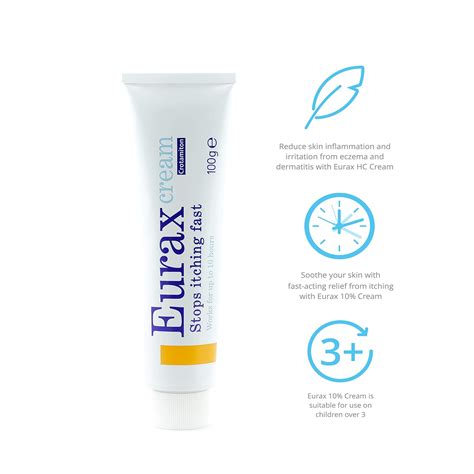 Eurax Itch Relief Cream 100g Helps Stop Itching Fast Lasts Upto 8h