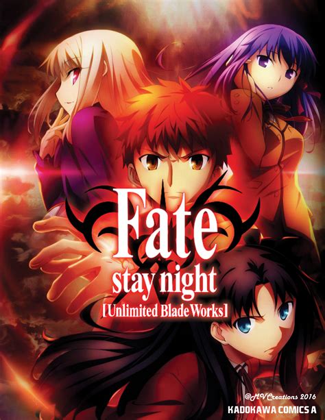 Artstation Fatestay Night Manga Front Cover Concept
