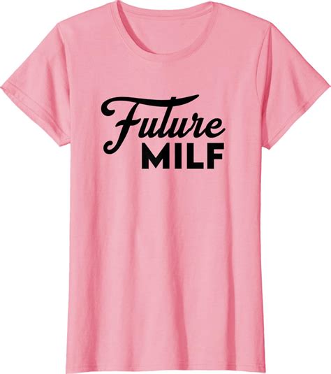 Amazon Com Womens Womens Pink And Black Futuremilf Funny Future Milf