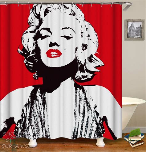 Sexy Vintage Pin Up Girl On Bed Shower Curtain Set For Bathroom Retro