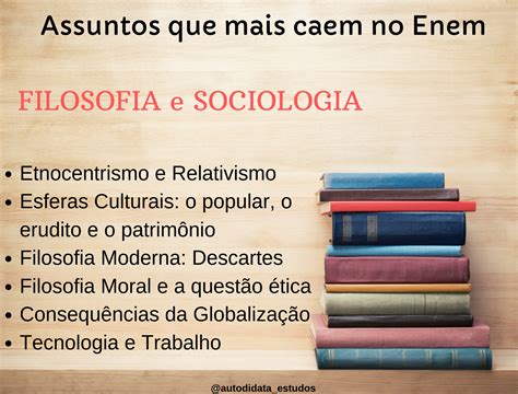 Enem Filosofia Sociologia Autodidata Study Estudos Sociologia Enem
