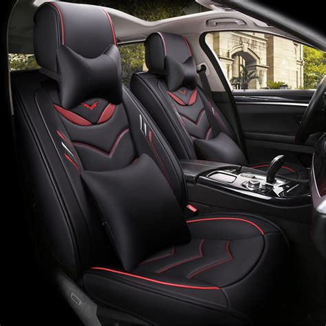13pcs Pu Leather Car Seat Cover Cushion Full Surround Universal For 5