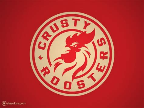 Crusty Roosters Hockey On Behance Graphic Design Logo Rooster Logo