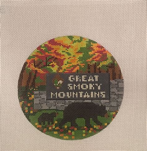 It is a great way to add a touch of color to any christmas tree or holiday decor. Great Smoky Mountains national park needlepoint ...