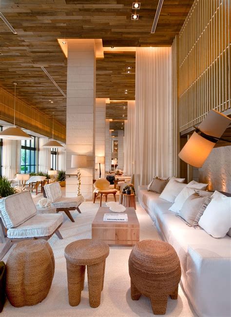 Inside The New 1 Hotel South Beach Miami Hotel Lobby Design Hotel Interior Design Hotel