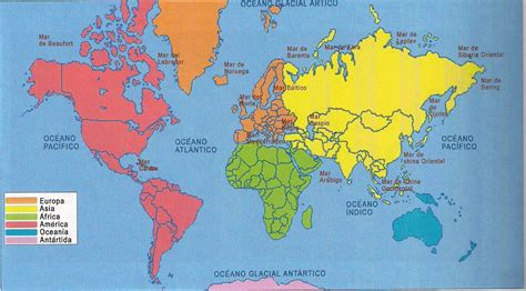 Mapa Mundi Continentes