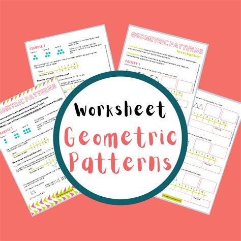Geometric Patterns Worksheet Grade 5 • Teacha