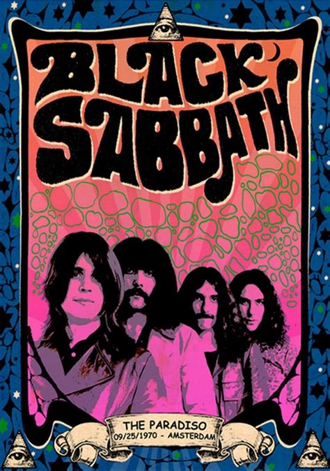 Black Sabbath Vintage Poster The Paradiso Amsterdam 1970 By