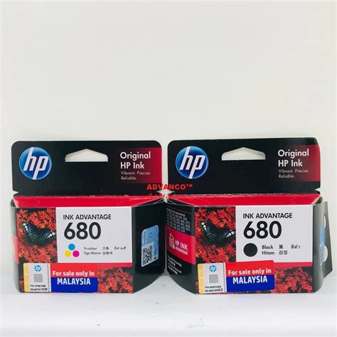 Hp 680 Original Ink Advantage Cartridge Ready Stock Black Color