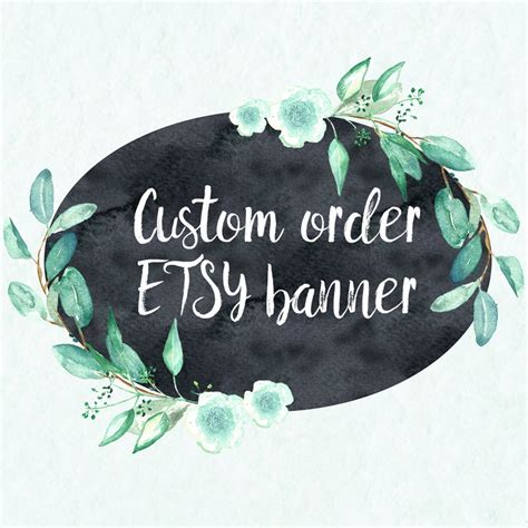 Etsy Shop Banner Custom Order Watercolor Banner Etsy