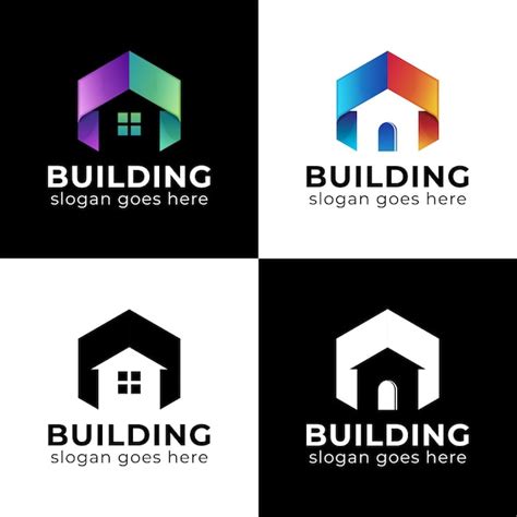 Premium Vector Modern Gradient Logo Of Build House Collection Logo