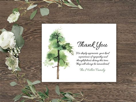 Sympathy Acknowledgement Cards Funeral Thank You And Etsy
