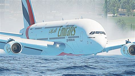 A380 Water Emergency Crash Landing X Plane 11 Youtube