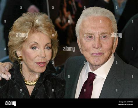 Kirk Douglas And Wife Anne Buydens Attend The Premiere Of It Runs In