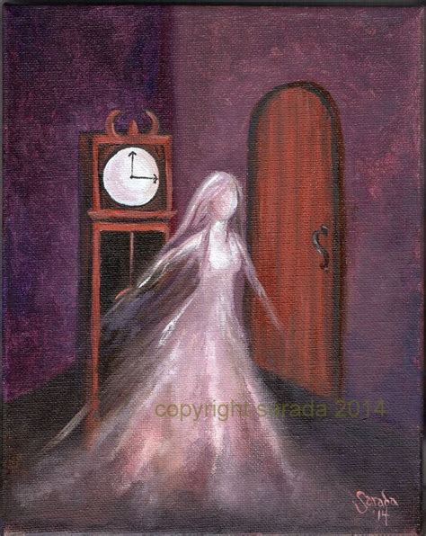 Original Oil Painting 8 X 10 Inch Gothic Ghost Art By Artbysarada