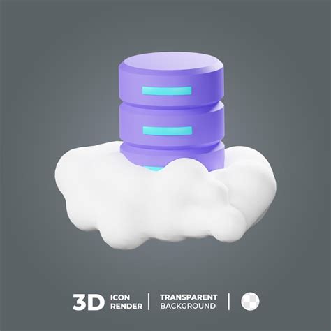 Premium Psd 3d Icon Network Cloud Database