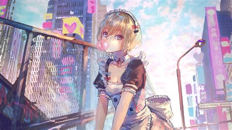 Anime Girl City 4k Hd Anime 4k Wallpapers Images Backgrounds