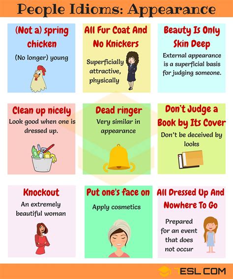 Useful Phrases And Idioms About Appearance In English • 7esl Idioms
