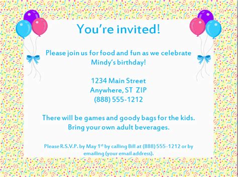 Birthday Email Invitation Birthdaybuzz