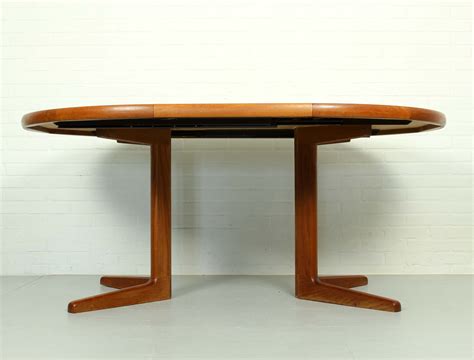 Mid Century Modern Danish Teak Expandable Dining Table By Korup