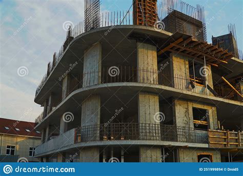 Steel Frames Of A Building Under Construction Stock Photo Image Of