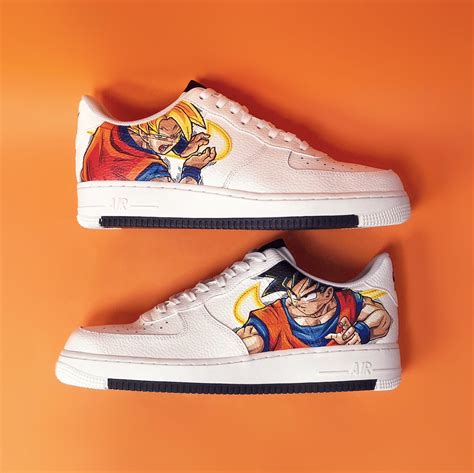 Custom shoes inspired from dragon ball z anime with the mainly characters and customize for outside. nike air force 1 dragonball
